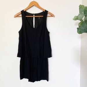 Banana Republic black layered romper